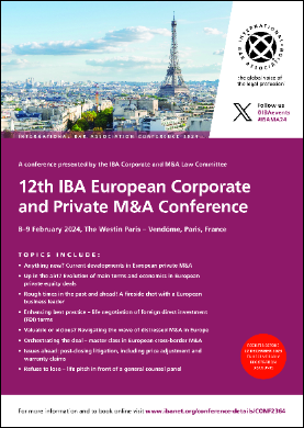 12th IBA European Corporate and Private M&A Conference